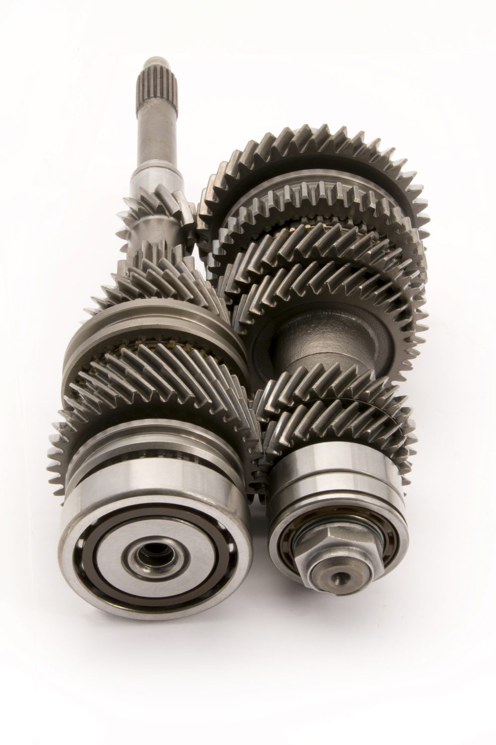 Precision-machined steel gears and shafts