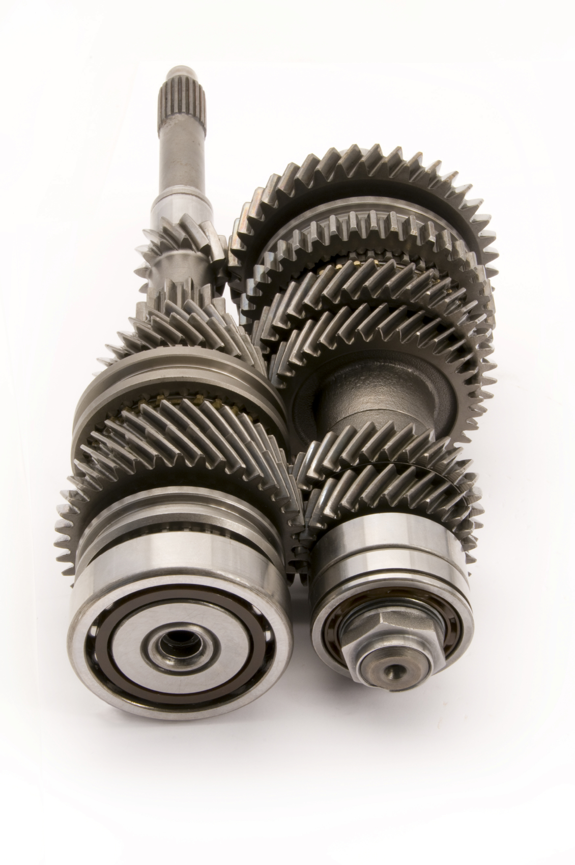Close-up of metal bearing components protected by a Volatile Corrosion Inhibitor film